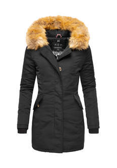 Marikoo Karmaa ženska zimska jakna s kapuljačom, crna