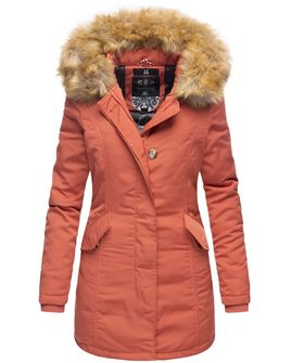Marikoo Karmaa ženska zimska jakna s kapuljačom, tamnokoraljna