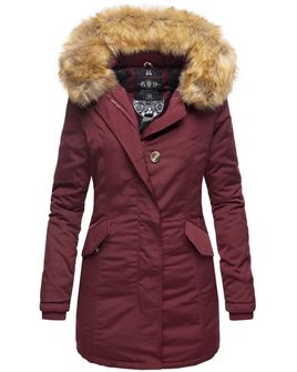 Marikoo Karmaa ženska zimska jakna s kapuljačom, vinska