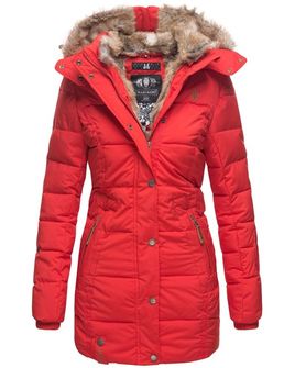 Marikoo OMILJENA JAKNA Ženska zimska jakna s kapuljačom, crvena