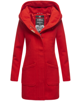 Marikoo MAIKOO Ženski zimski kaput s kapuljačom, crvena