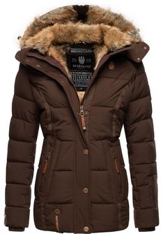 Marikoo Akira ženska zimska jakna s kapuljačom, rusty dark choco