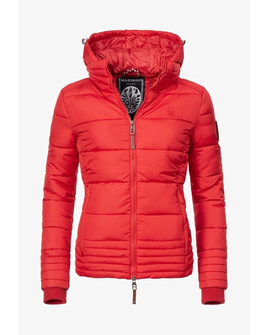 Marikoo SOLE Ženska zimska jakna s kapuljačom, crvena