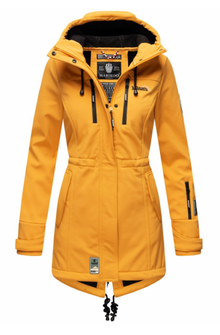 Marikoo ZIMTZICKE ženska zimska softshell jakna s kapuljačom, jantar žuta