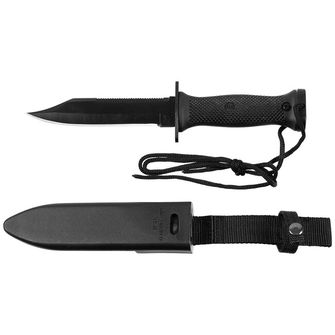 MFH Borbeni nož MK3 s plastičnom ručkom i futrolom, crni