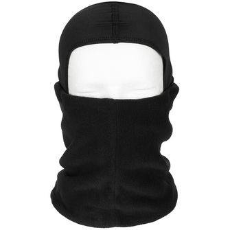 MFH Naramenica s pokrivalom za glavu, flis, crna
