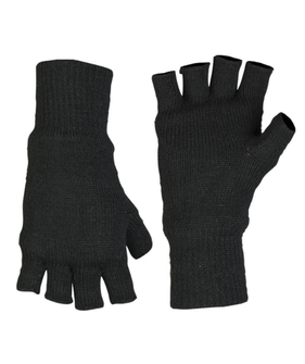 Mil-tec Thinsulate™ pletene rukavice bez prstiju, crne