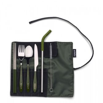 Mizu priborový camping set Urban Cutlery priborový camping set, army green (no translation needed as both Slovak and Croatian use the same word "priborový" for "cutlery")