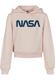 NASA dječja Cropped majica s kapuljačom, roza