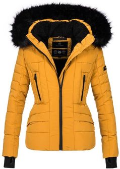Navahoo Adele ženska zimska jakna s kapuljačom, žuta