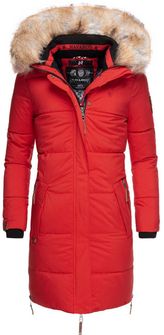Navahoo Halina ženska zimska jakna s kapuljačom, crvena