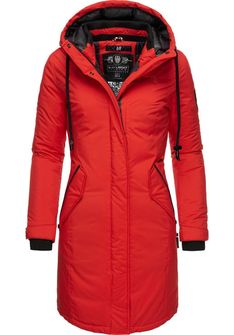 Navahoo LETIZIAA Ženski zimski kaput s kapuljačom, crveni