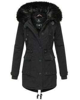 Navahoo Luluna ženska zimska jakna s kapuljačom, crna