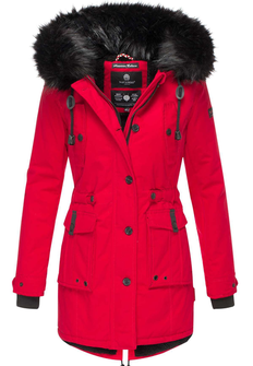 Navahoo LULUNA PRINCESS Ženska zimska jakna s kapuljačom, crvena