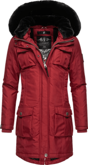 Navahoo Tiniis Ženska zimska jakna s kapuljačom, blood red