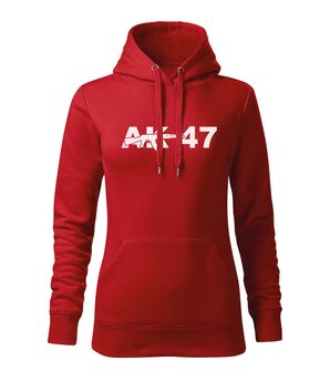 DRAGOWA ženska majica s kapuljačom AK-47, crvena 320g/m2