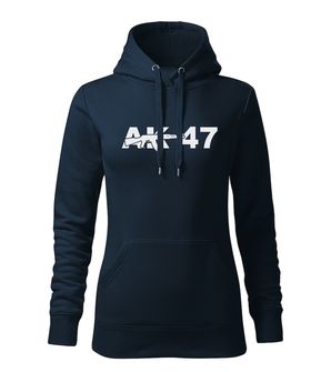 DRAGOWA ženska majica s kapuljačom AK-47, tamnoplava 320g/m2