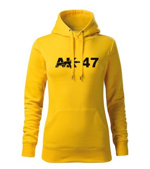 DRAGOWA ženska majica s kapuljačom AK-47, žuta 320g/m2