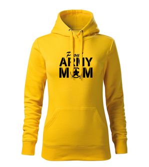 DRAGOWA ženska majica s kapuljačom army mom, žuta 320g/m2
