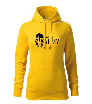 DRAGOWA ženska majica s kapuljačom spartan army, žuta 320g/m2