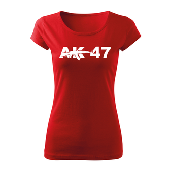 DRAGOWA ženska kratka majica AK-47, crvena 150g/m2