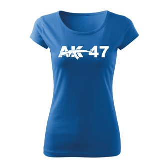 DRAGOWA ženska kratka majica AK-47, plava 150g/m2