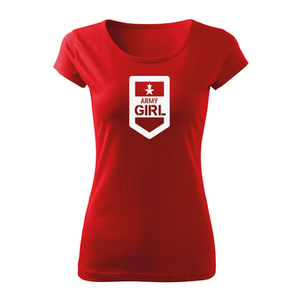 DRAGOWA ženska kratka majica army girl, crvena 150g/m2