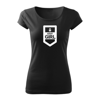 DRAGOWA ženska kratka majica army girl, crna 150g/m2