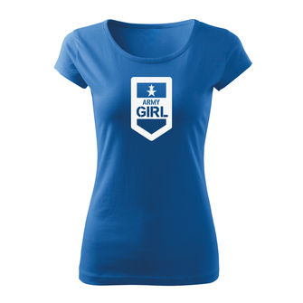 DRAGOWA ženska kratka majica army girl, plava 150g/m2