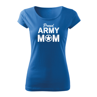 DRAGOWA ženska kratka majica army mom, plava 150g/m2