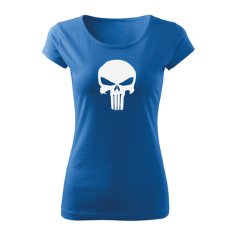DRAGOWA ženska kratka majica punisher, plava 150g/m2