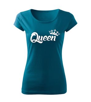 DRAGOWA ženska kratka majica kraljica, petrol plava 150g/m2