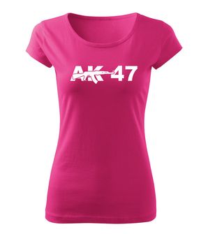 DRAGOWA ženska majica kratkih rukava AK-47, roza 150g/m2