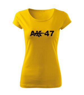 DRAGOWA ženska majica kratkih rukava AK-47, žuta 150g/m2