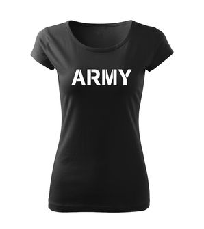 DRAGOWA ženska vojna majica, crna 150g/m2