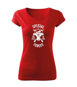 DRAGOWA ženska majica specijalnih snaga, crvena 150g/m2