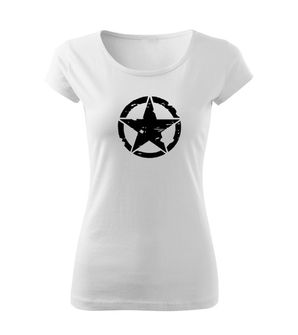 DRAGOWA ženska majica zvijezda, bijela 150g/m2