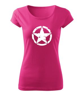 DRAGOWA ženska majica zvijezda, roza 150g/m2