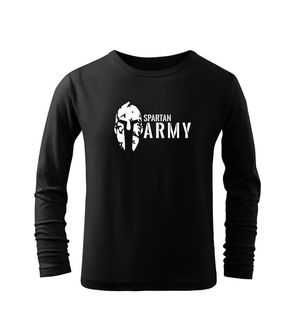 DRAGOWA Dječja duga majica Spartan vojska, crna