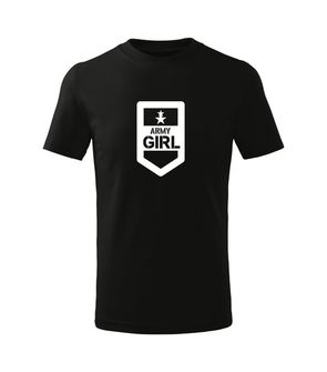 DRAGOWA Dječja kratka majica vojska ženska, crna