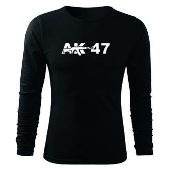 DRAGOWA Fit-T majica dugih rukava AK-47, crna 160g/m2