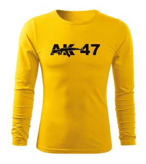 DRAGOWA Fit-T majica dugih rukava AK-47, žuta 160g/m2