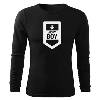 DRAGOWA Fit-T majica dugih rukava za dječake, crna 160g/m2