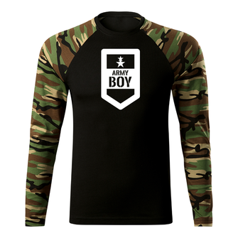 DRAGOWA Fit-T majica dugih rukava Army boy, maskirna 160g/m2