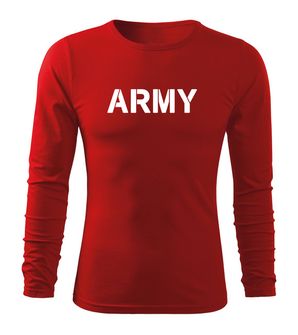 DRAGOWA Fit-T vojna majica dugih rukava, crvena 160g/m2
