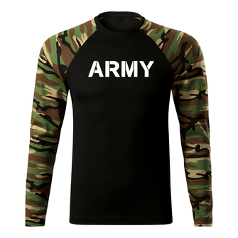 DRAGOWA Fit-T-shirt majica dugih rukava army, maskirna 160g/m2