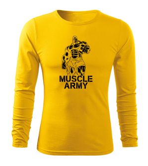 DRAGOWA Fit-T vojna majica s dugim rukavima, žuta 160g/m2