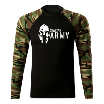 DRAGOWA Fit-T majica dugih rukava spartan army, maskirna 160g/m2