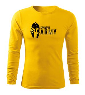 DRAGOWA Fit-T majica dugih rukava spartan army, žuta 160g/m2