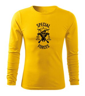 DRAGOWA Fit-T majica dugih rukava specijalna jedinica, žuta 160g/m2